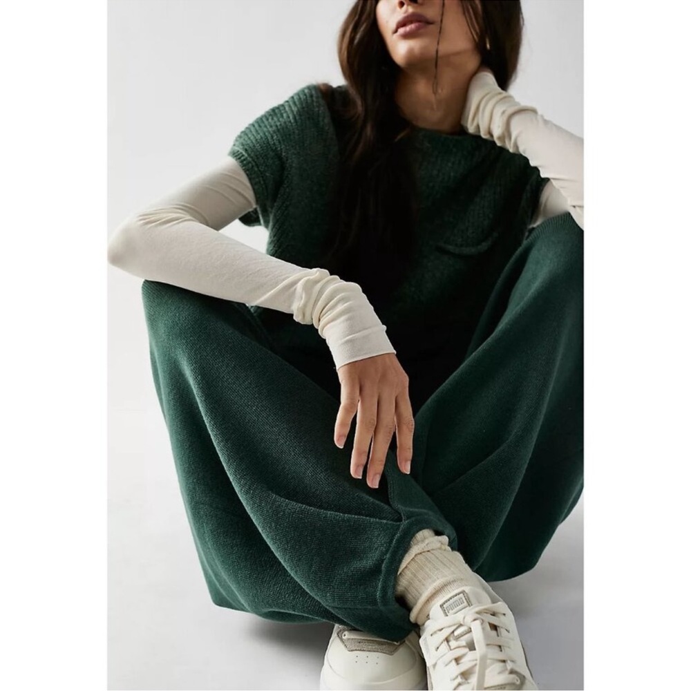 NWT FREE PEOPLE FP Beach Emerald Spell Combo Freya Sweater 2 PC Set SZ: XL/Tall - Picture 2 of 16